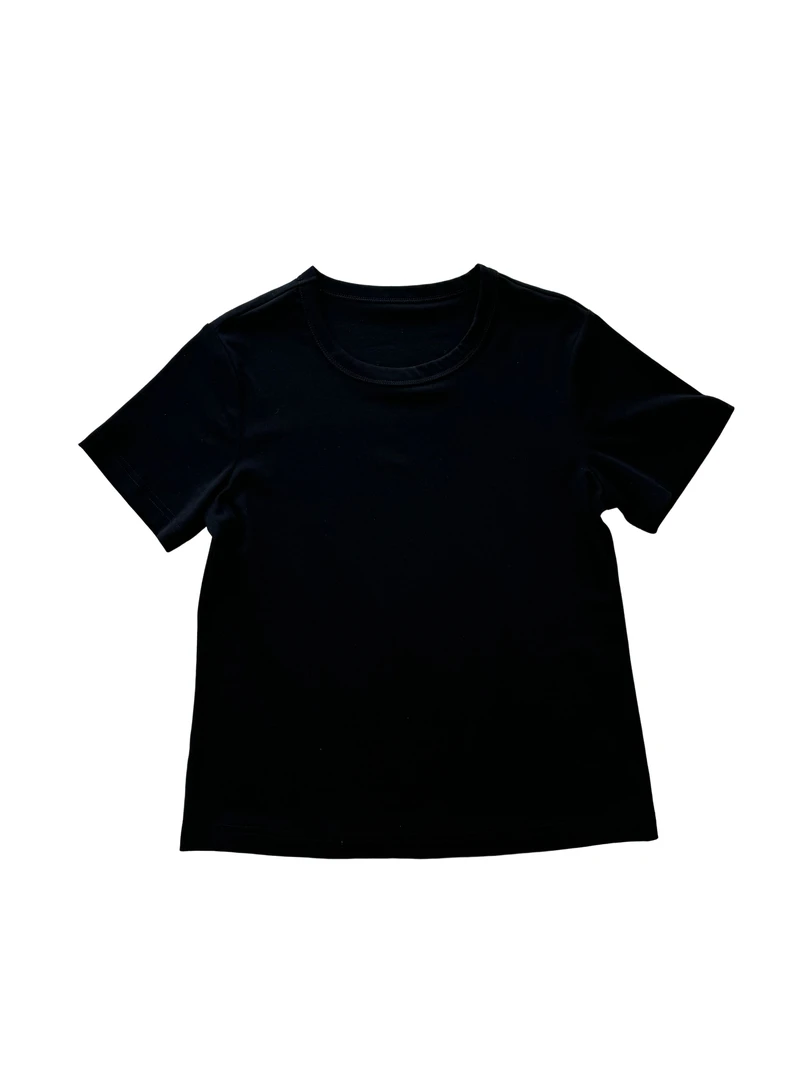 F.A[云端]女款常规短袖ins风夏季常规款针织百搭T恤圆领经典