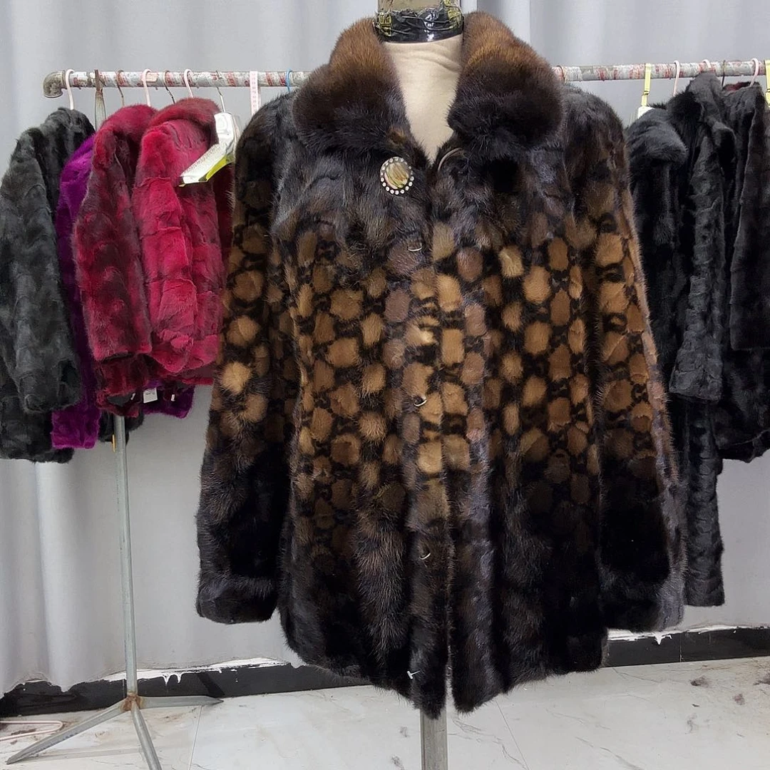 水貂拼貂真皮真毛