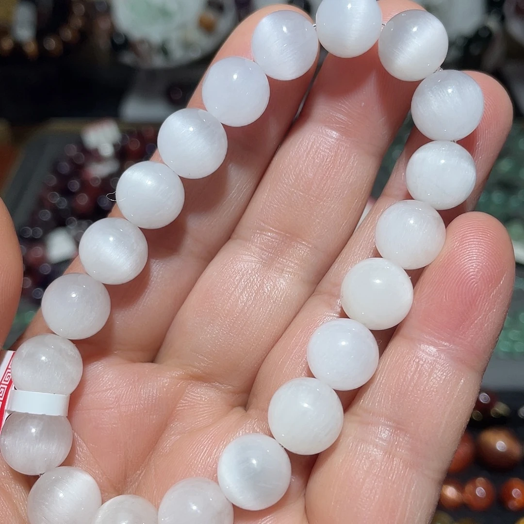 手链未镶嵌水晶白兔毛手串