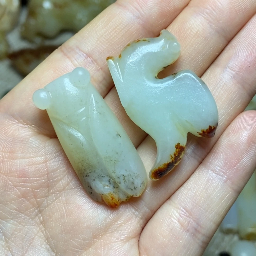 和田玉未镶嵌挂件@*.