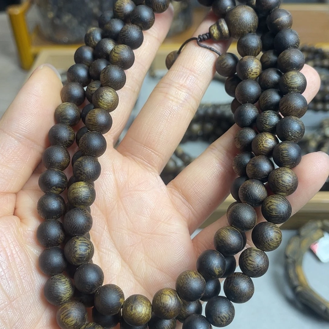 沉香沉香碎屑棋楠沉香老料多圈8mm沉水浮花香蜜香