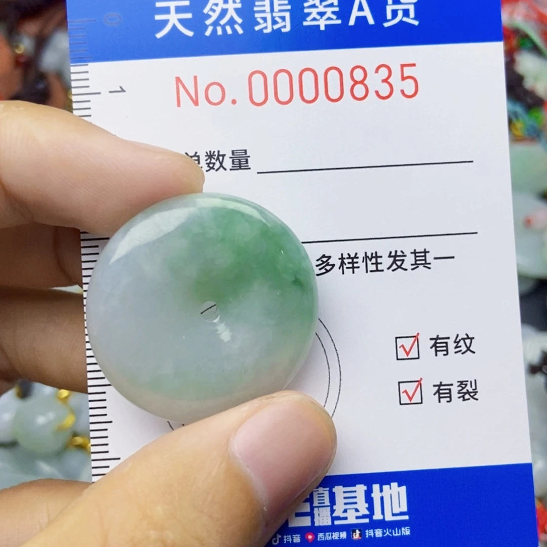 翡翠未镶嵌吊坠(不含链)。