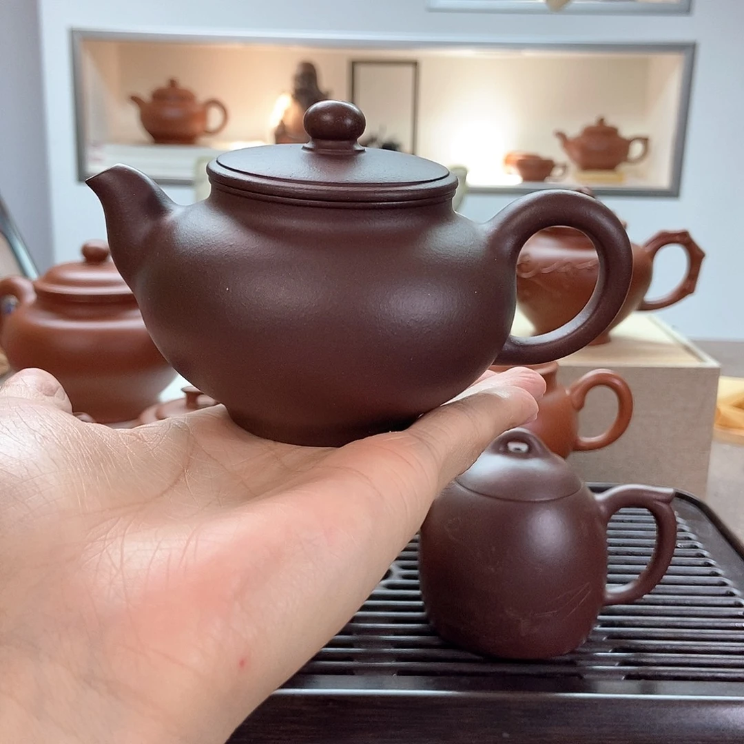 茶壶紫砂微瑕紫泥清雅