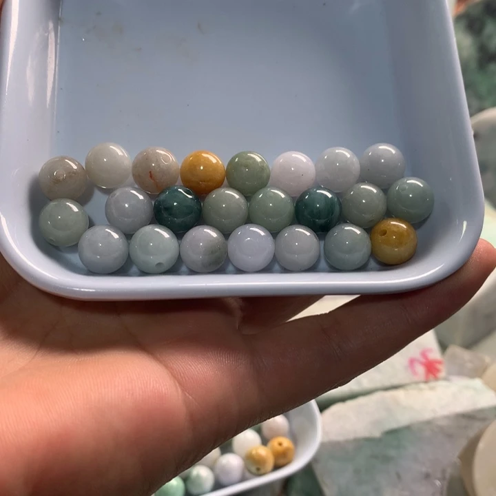 裸石翡翠心**弦天然翡翠珠子1号