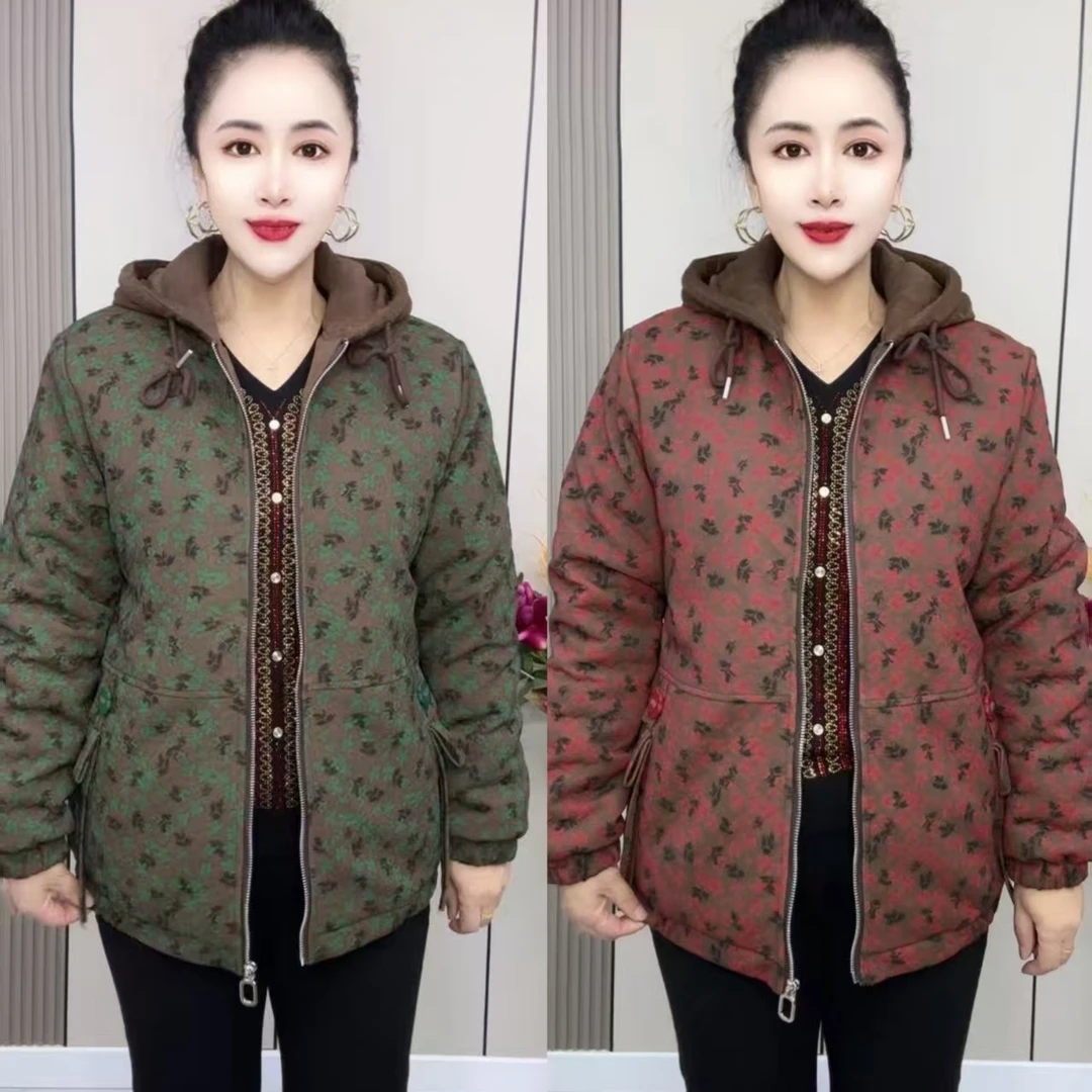 ZH加绒连帽款棉服外套