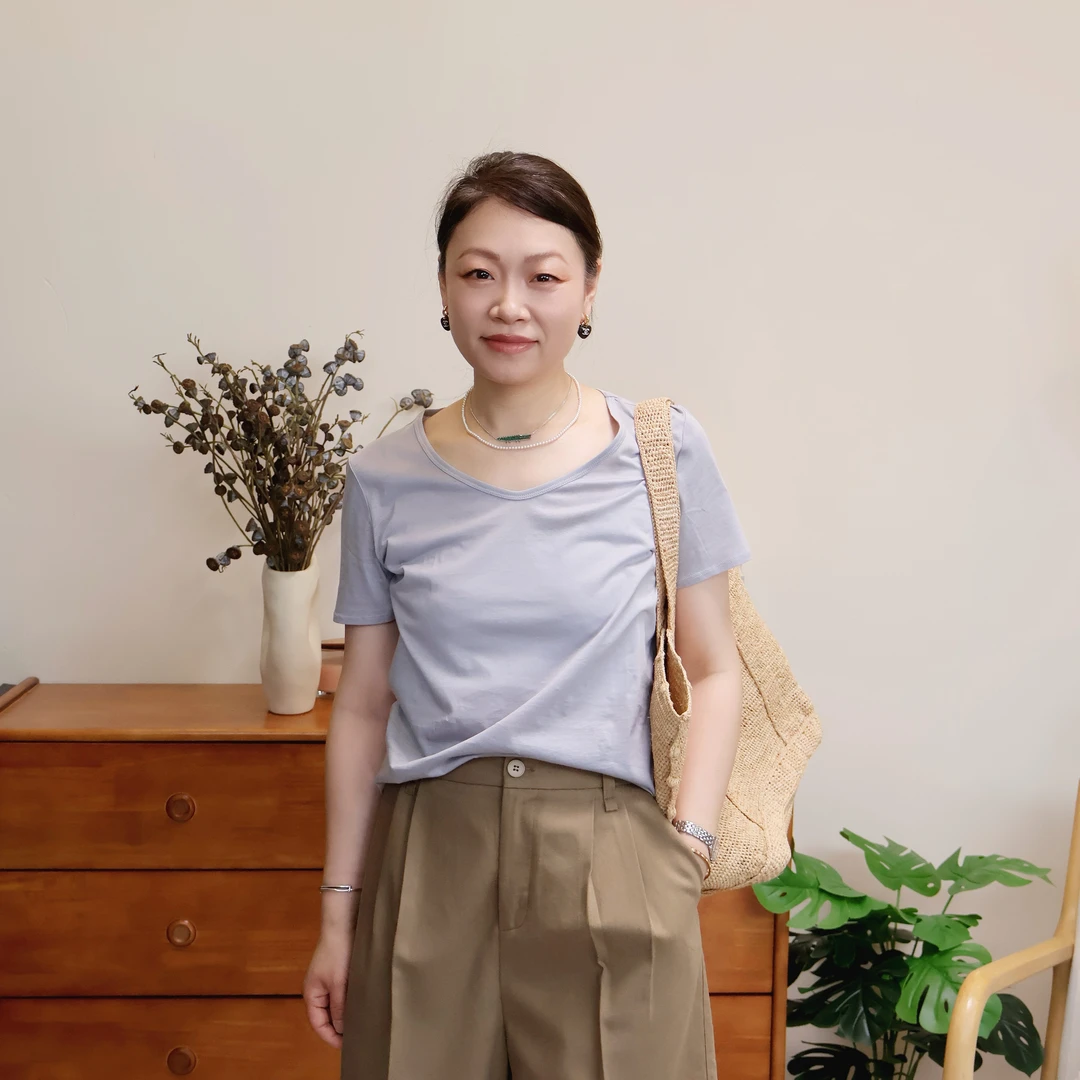 棉亚麻桑蚕丝薄款宽松显瘦V领T恤