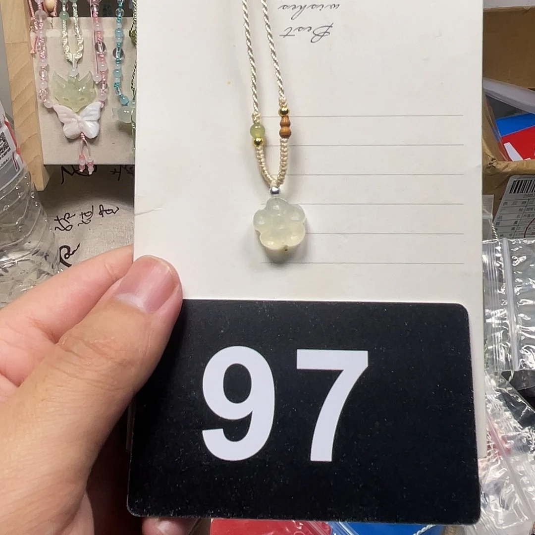 蛇纹石玉合金颈饰