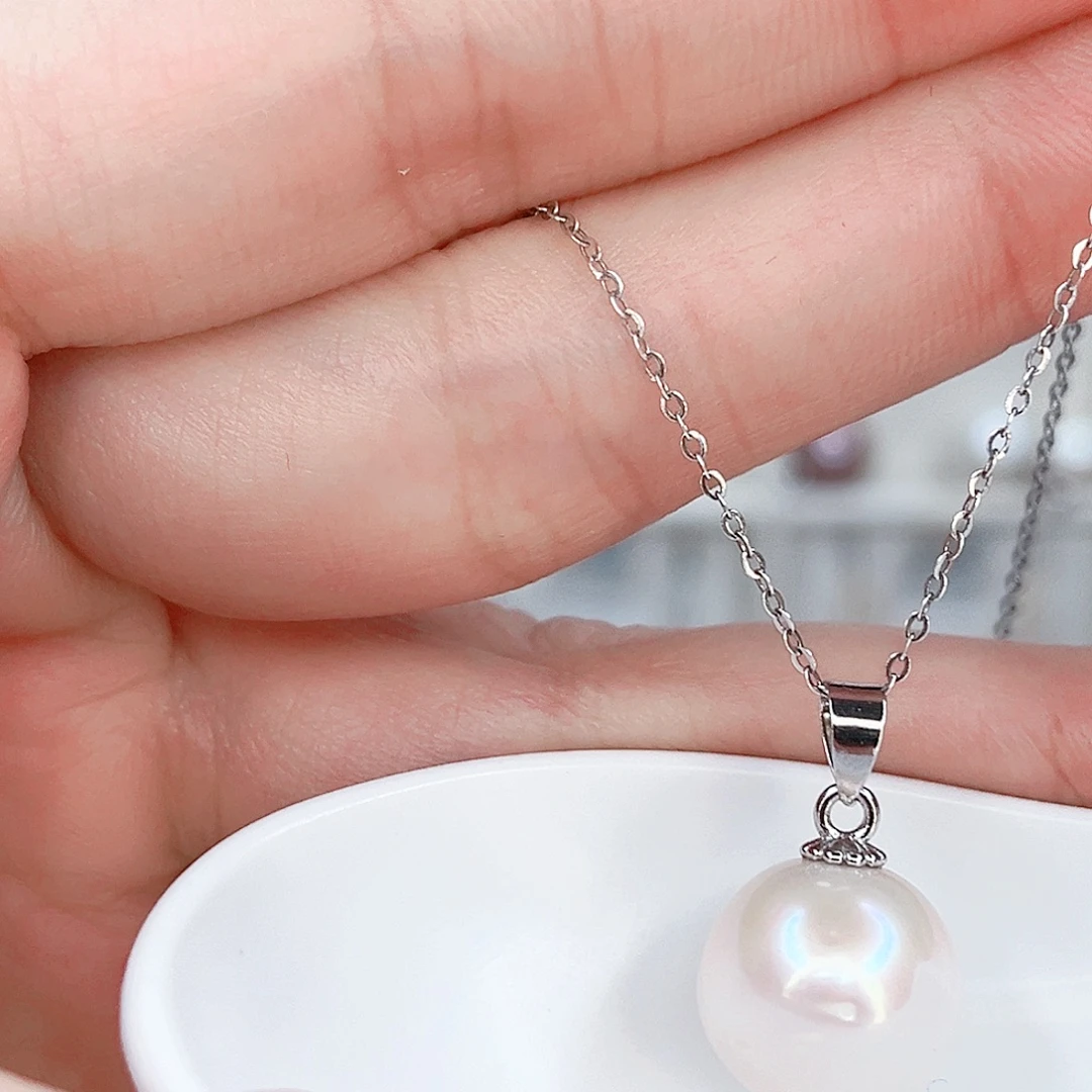 合金吊坠(不含链)淡水珍珠