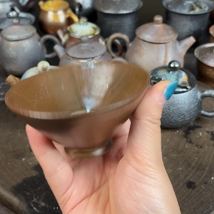 柴烧茶器主人杯子柴烧