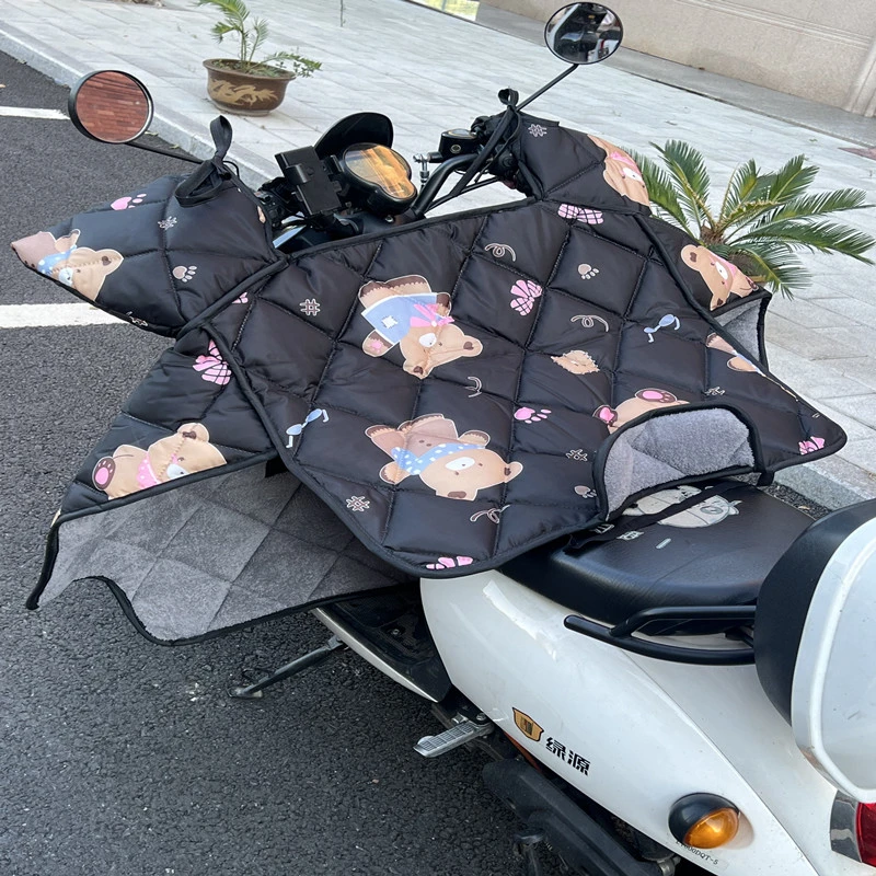电动车挡风被冬季加绒围脖冬天电瓶摩托车三轮车通用防水防风冬款