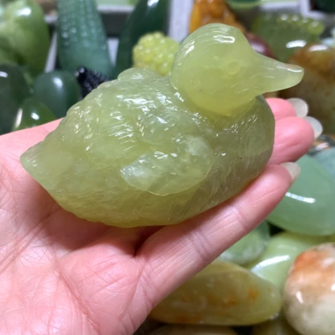 蛇纹石玉未镶嵌手把件