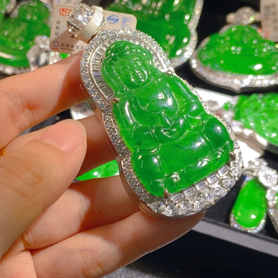 翡翠未镶嵌吊坠(不含链)