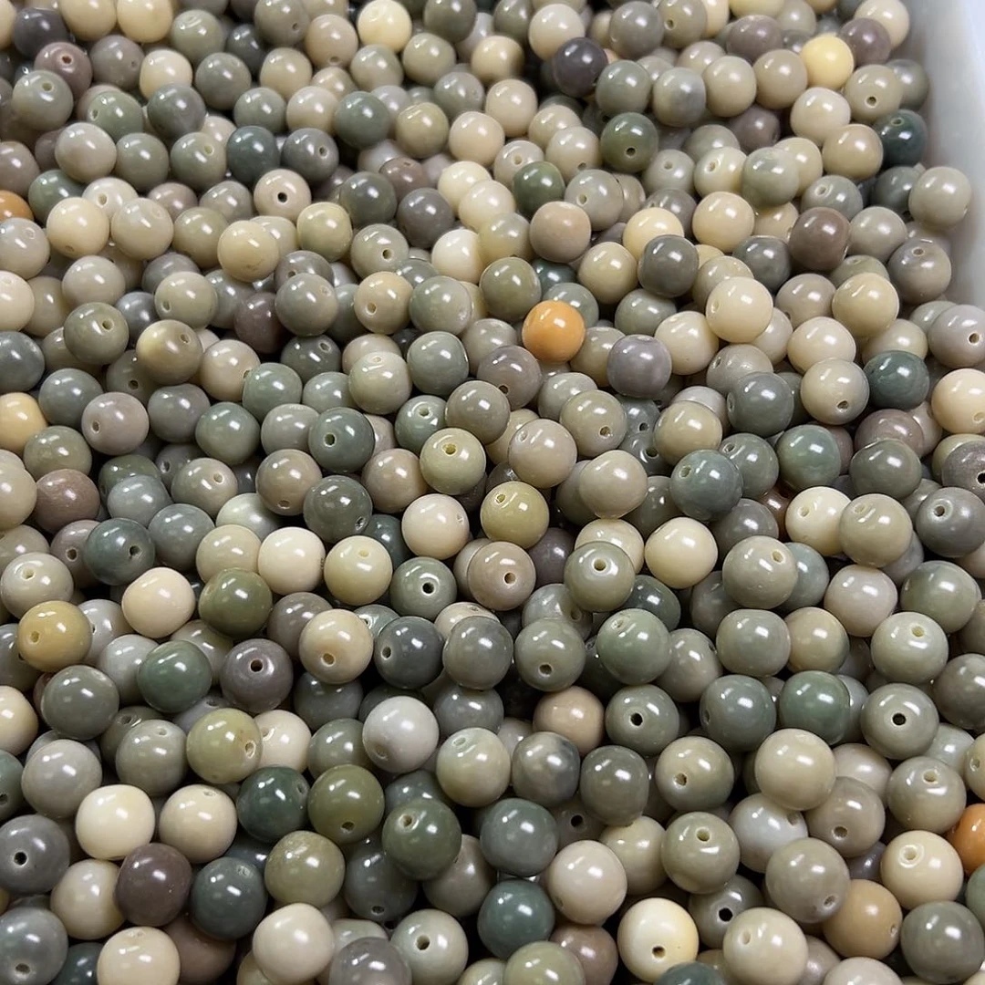 菩提根12mm烟灰色苹果珠110颗