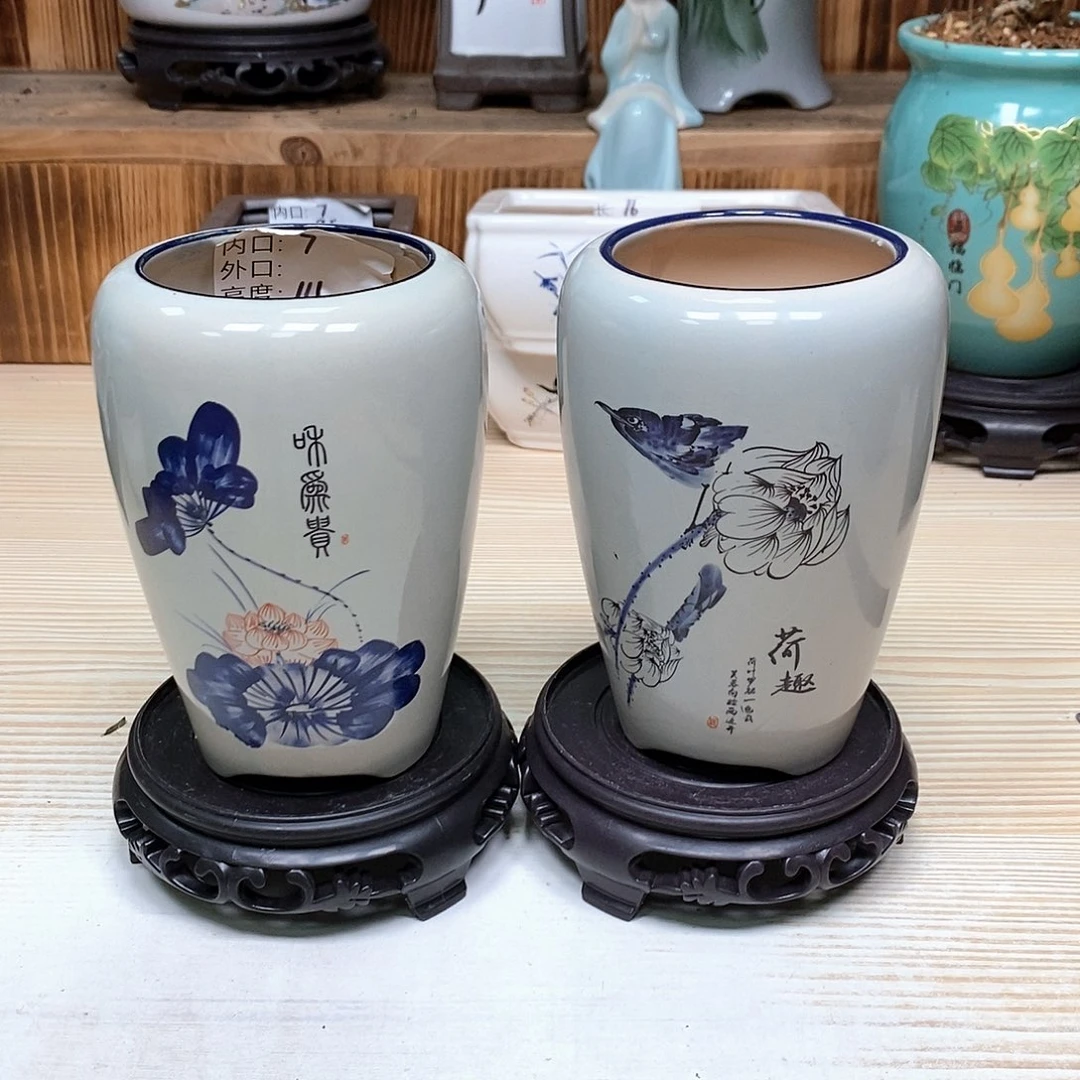 陶瓷紫砂花盆浮力