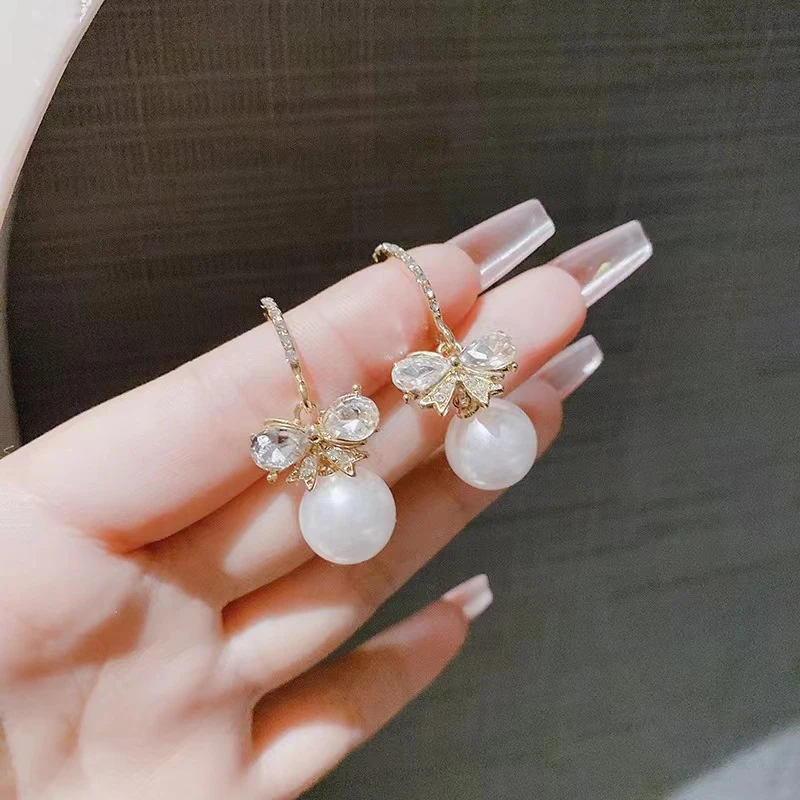 铜合金耳饰 日韩银色原创设计气质女耳环耳扣耳钩素款饰品N1938