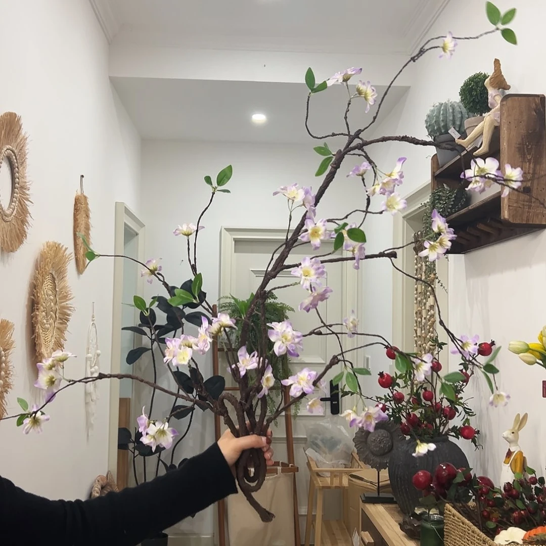 抖音直播海棠花紫色一支