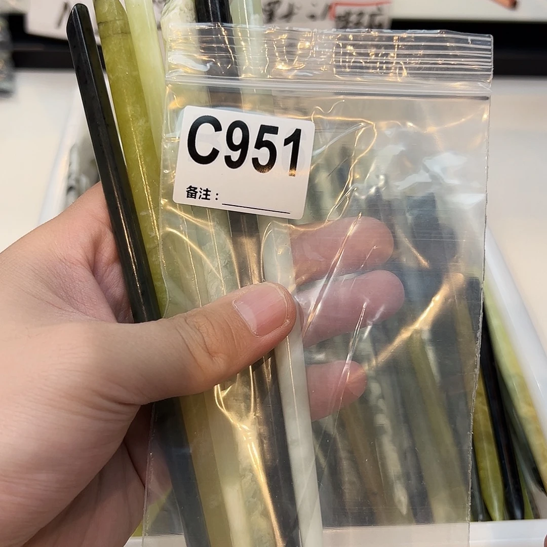 璧***霖未镶嵌蛇纹石玉发饰