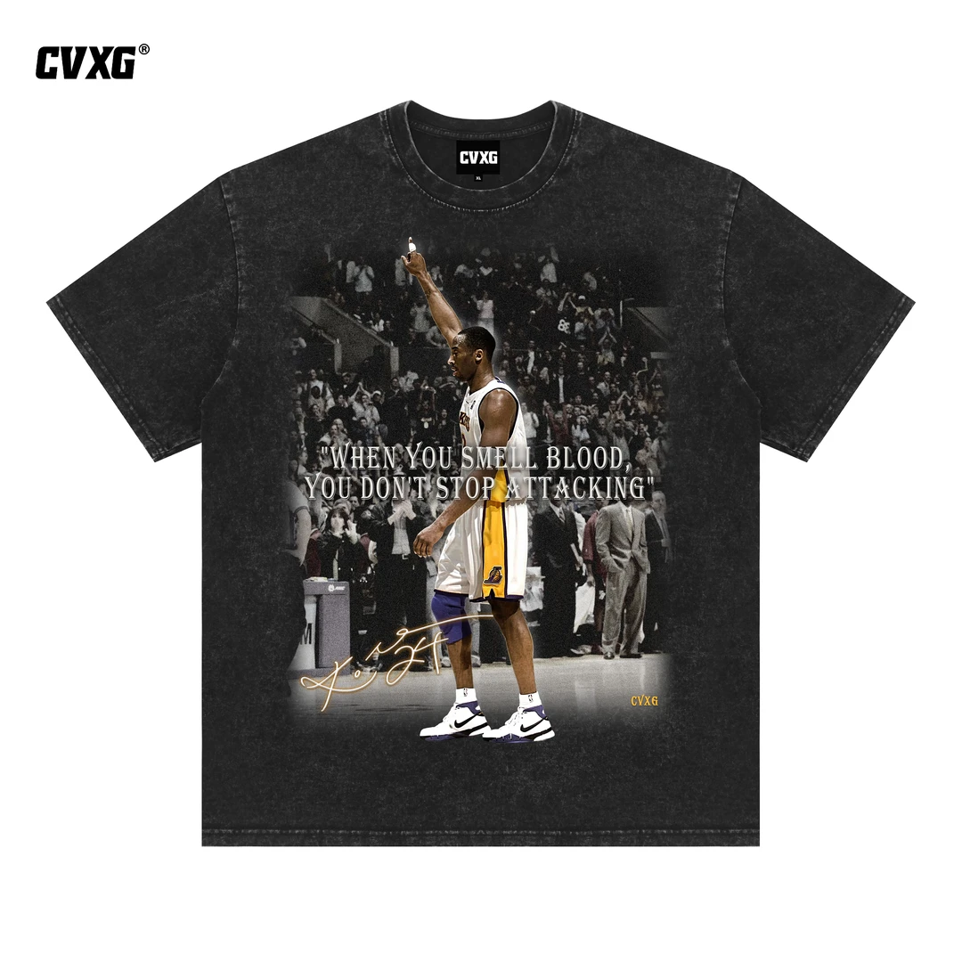 CVXG美式商店（科比.81屠龙AB面）美式重磅纯棉T恤新款篮球康利直喷