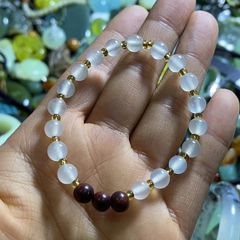 岫玉手链未镶嵌一个