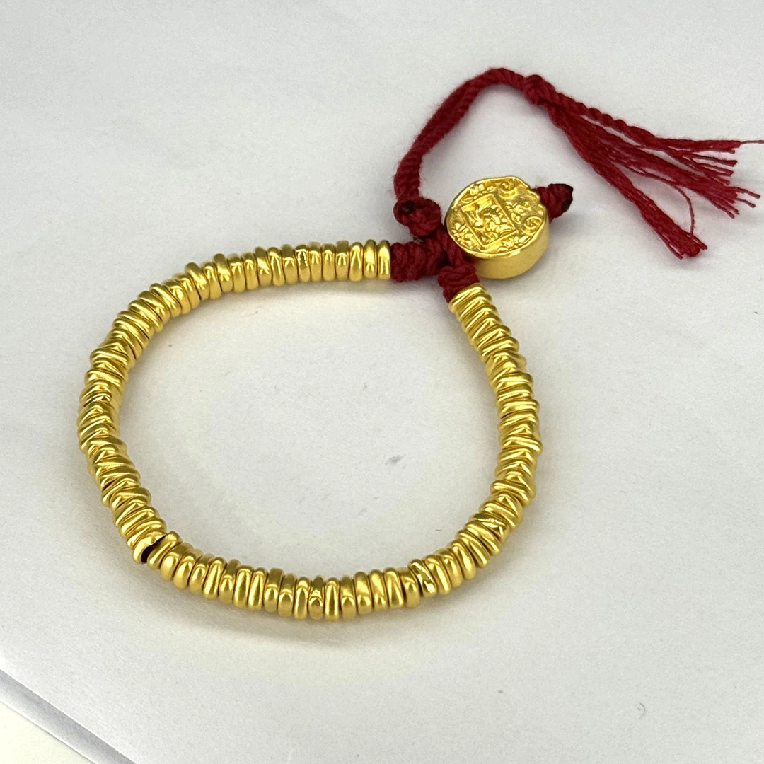 【陈晨专享】 足金999 盘缠（86个三角+五路财神+精美编绳）BP 5041