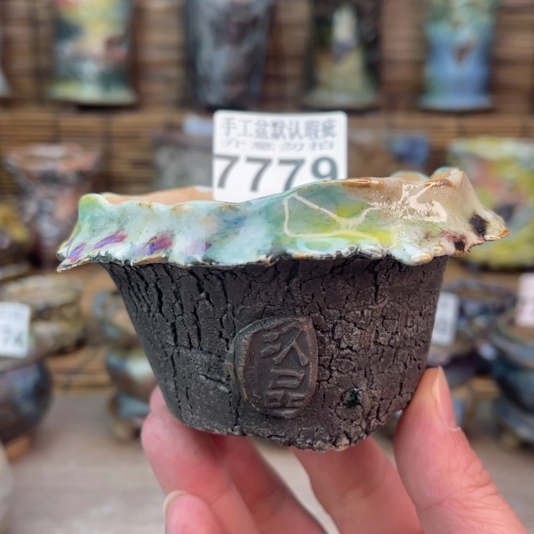 手工花盆默认瑕疵完美者勿拍