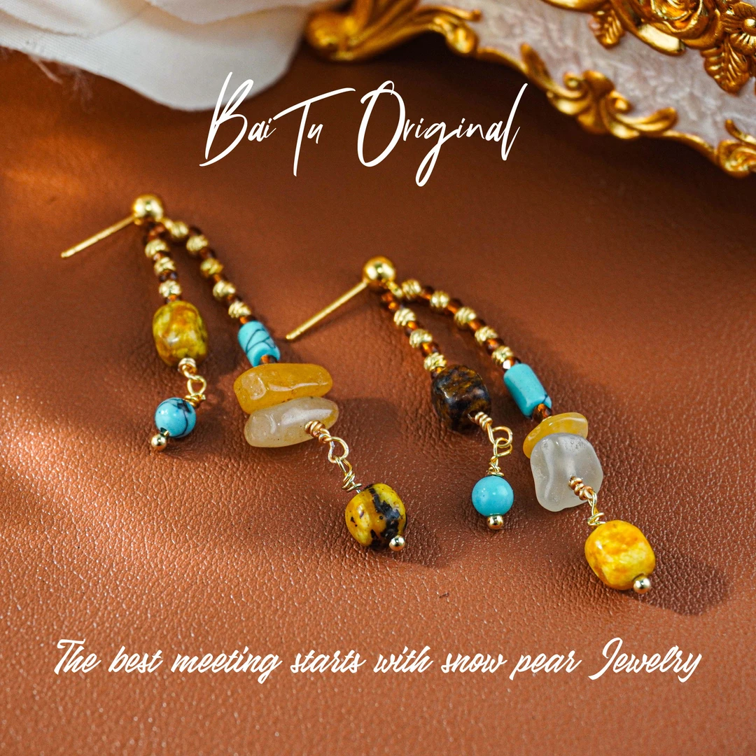 铜合金仿水晶耳饰 【柏荼】铜 轻奢设计 WE0042 耳饰·耳环