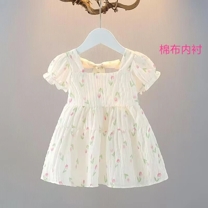 女童夏季碎花连衣裙2025新款儿童洋气清新甜美公主风小女孩裙子
