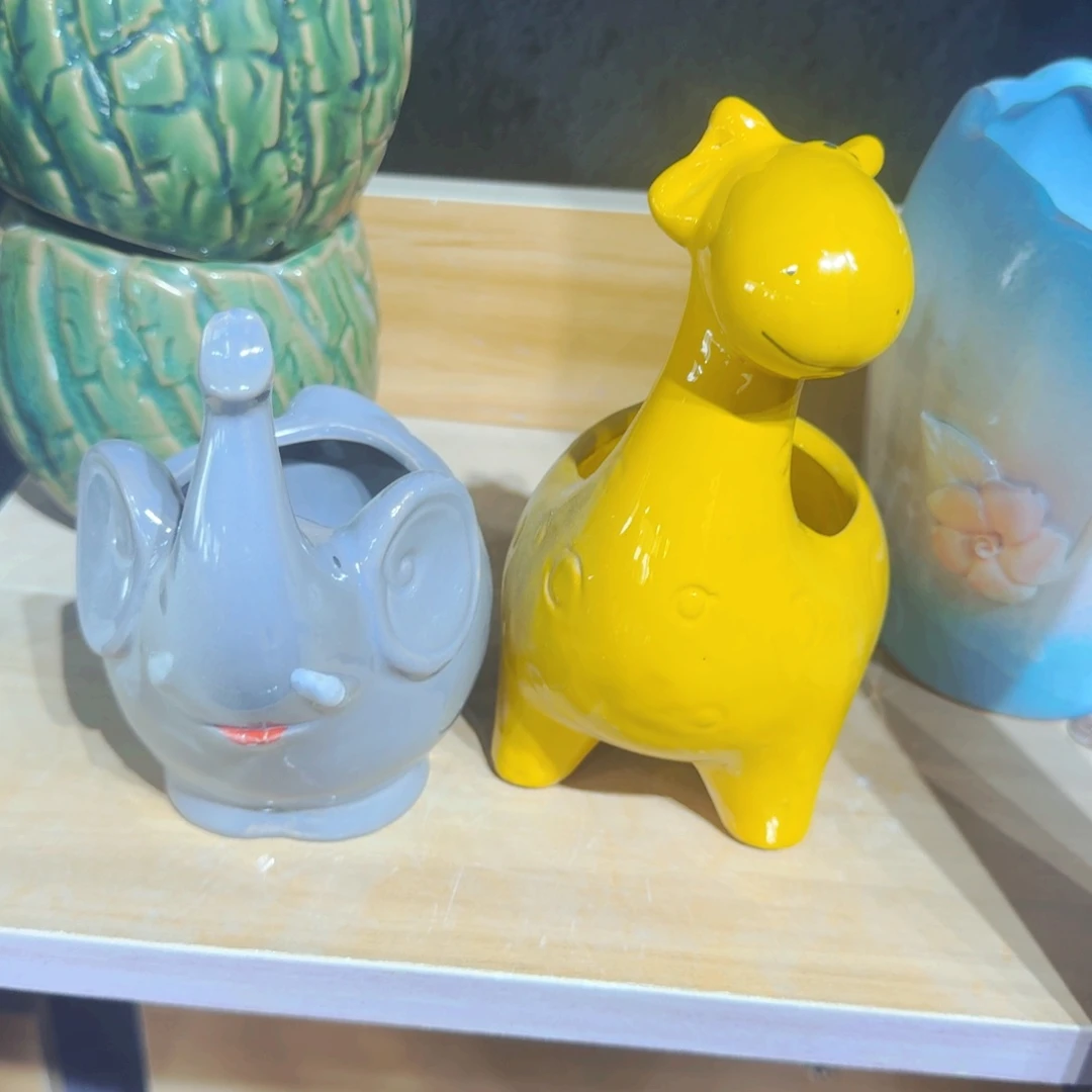 紫砂花盆粗陶地 醋