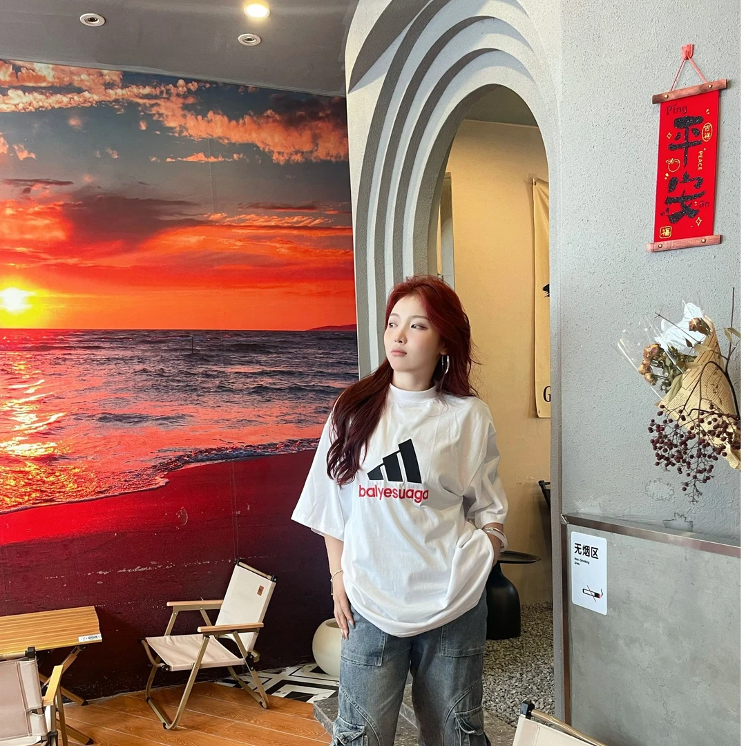 【BJ2016-6联名款】对标对版22白色男女情侣装ins宽松百搭#重磅短袖