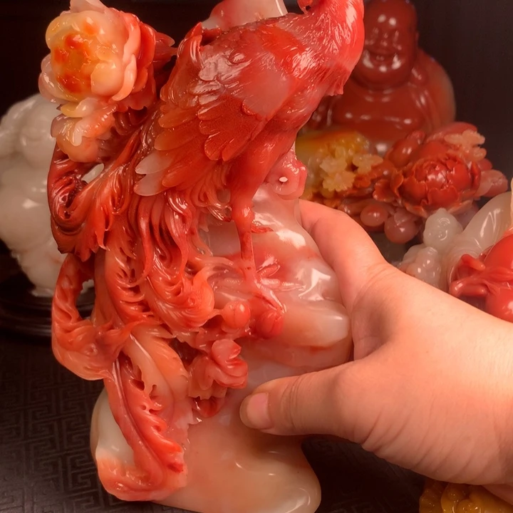 紫***來寿山石寿山石摆件