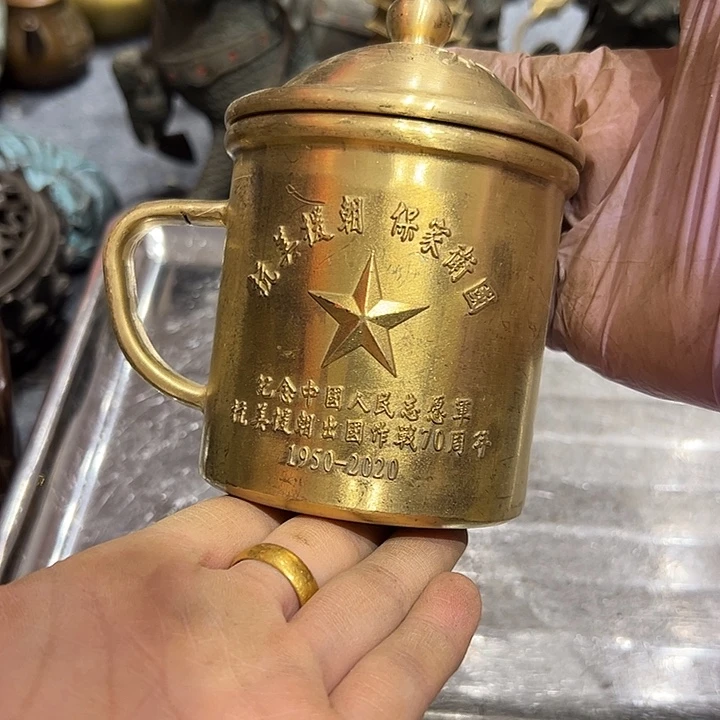 一**顺微瑕疵黄铜摆件工艺品