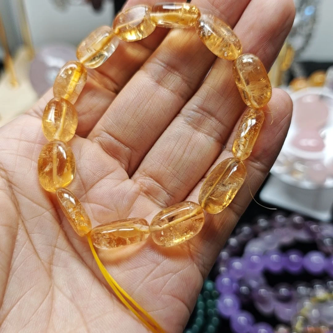 水晶手链未镶嵌黄水晶手链