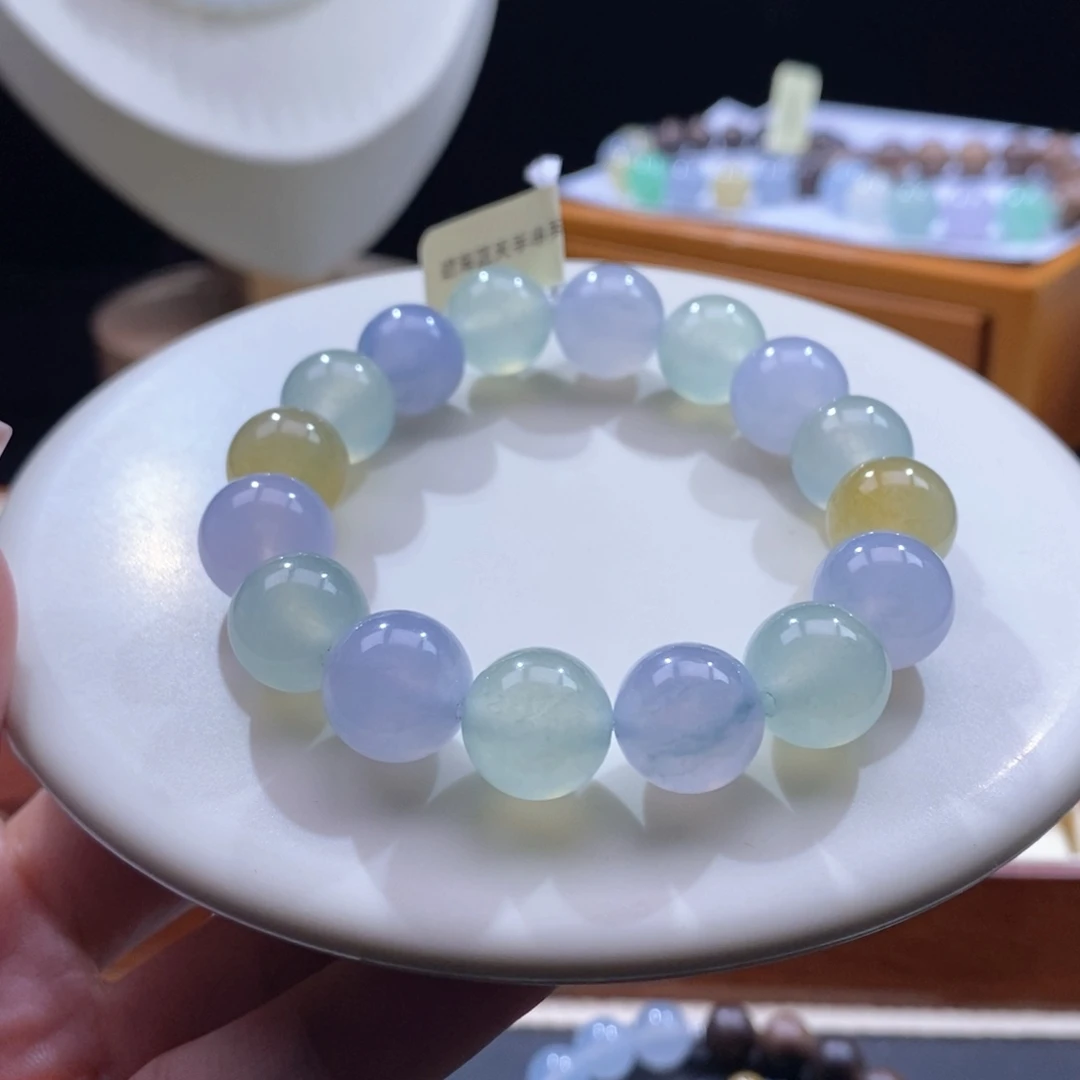 未镶嵌手串翡翠冰糖果色手串卡12