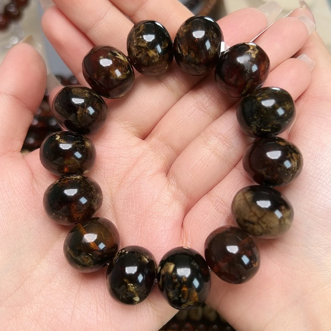 琥珀未镶嵌裸石抚顺琥珀十八10606