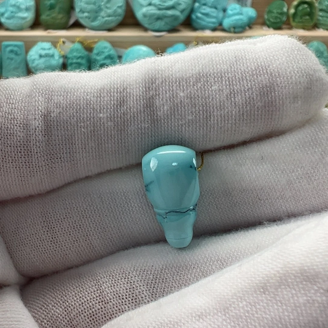 未镶嵌绿松石三通8.3mm