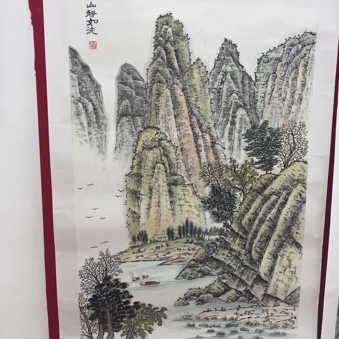 国画绘画作品多次