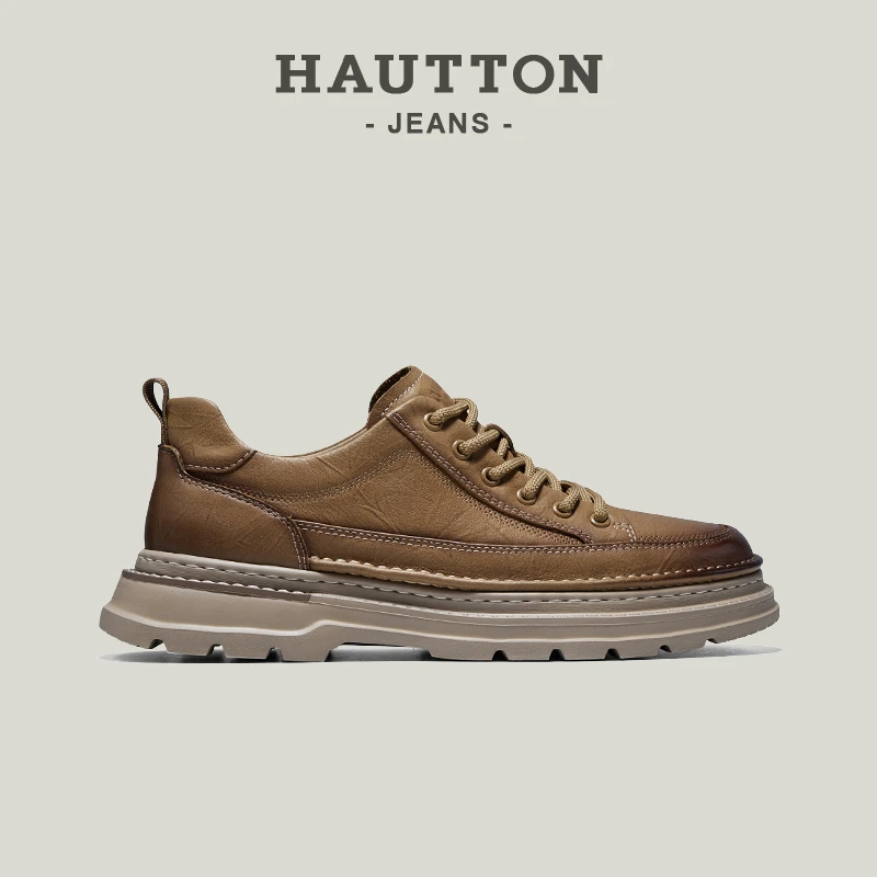 复古休闲工装鞋男士低帮马丁靴真皮百搭男马丁鞋男款933GZ4709