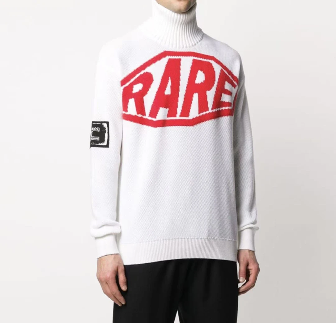 95新 Givenchy/纪梵希 yy 印花logo高领毛衣 L码 207146