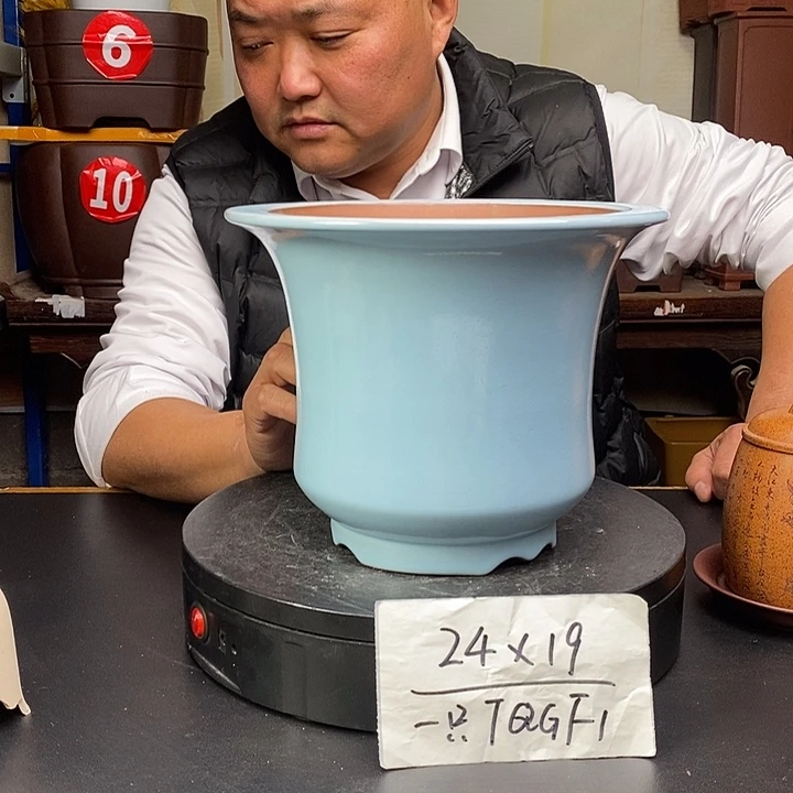 紫砂花盆货号一只TQGF1