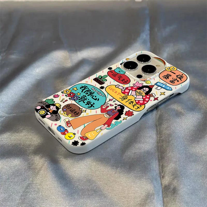 好运女孩半包款软壳适用苹果16/15promax手机壳iphone14/12/11/13