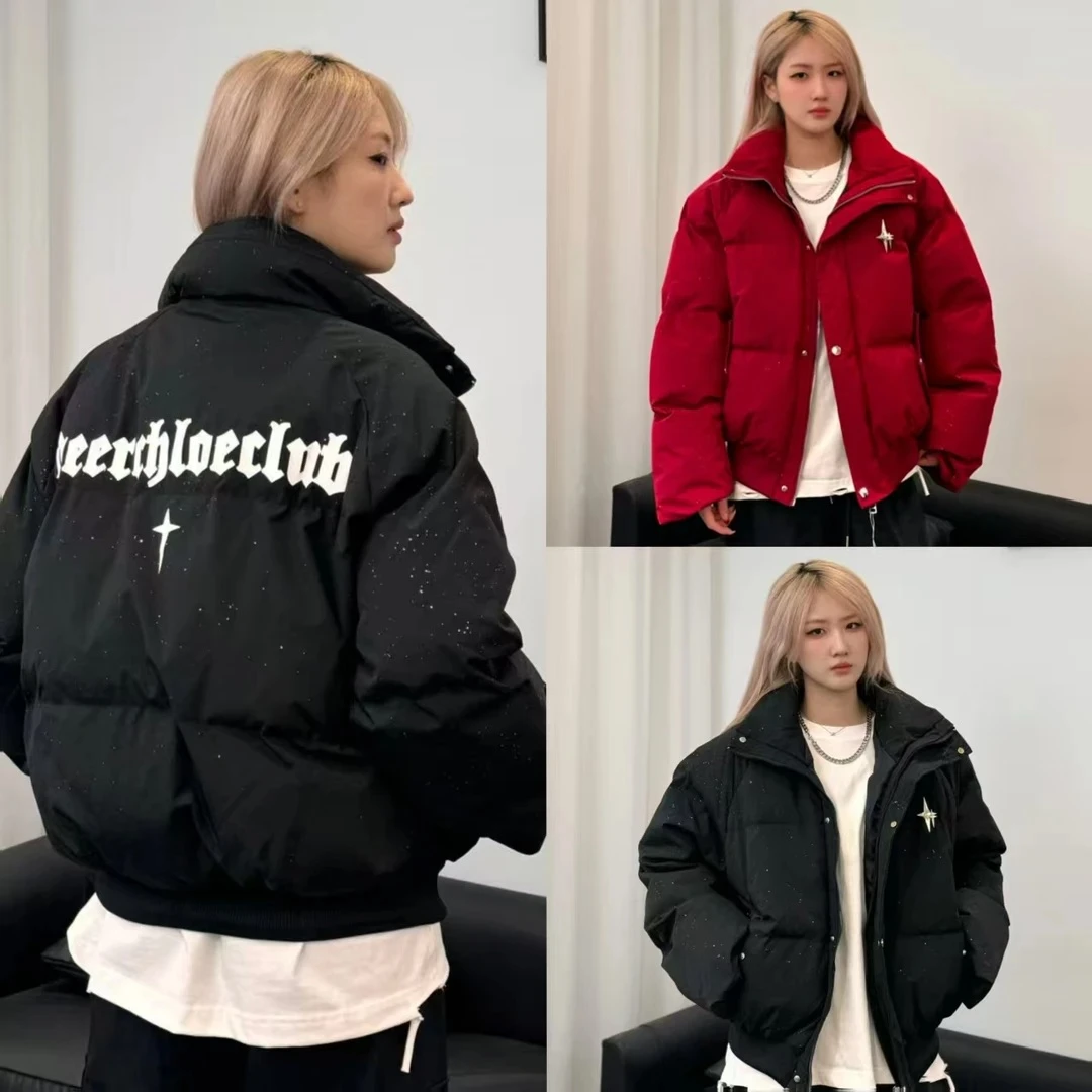 迟星【满天星棉服】宽松纯色男常规本布下摆棉服棉衣潮流棉袄面包服