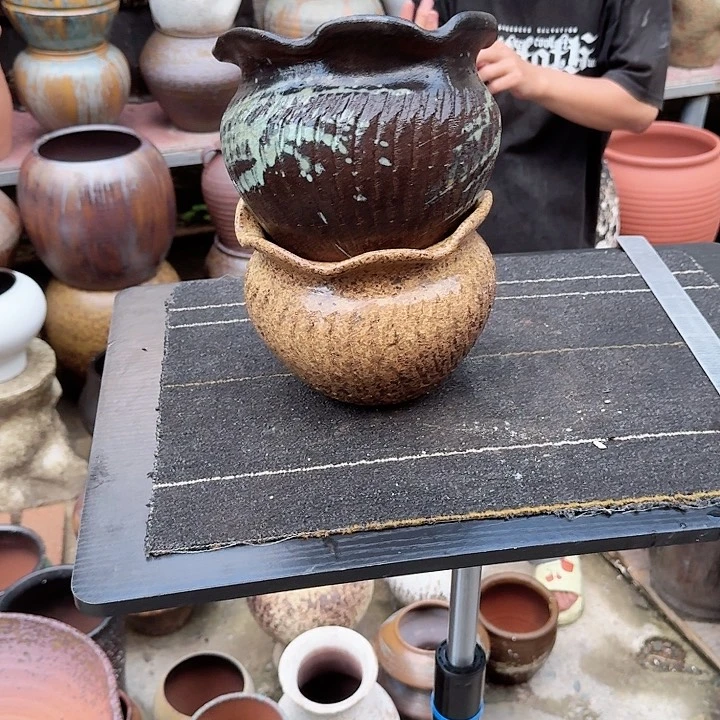 紫砂花盆高度16口径19无孔