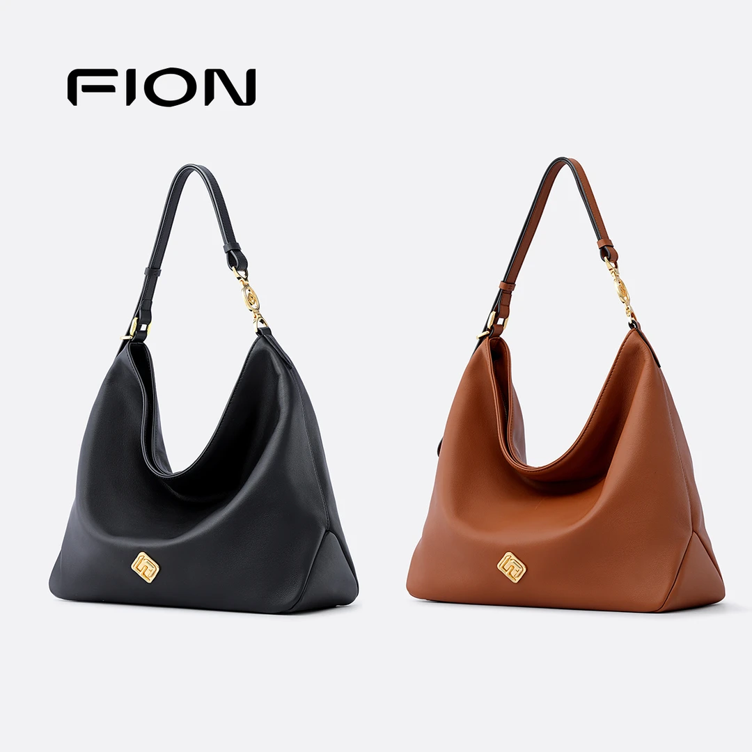 Fion/菲安妮【太妃糖系列】女士简约时尚真皮单肩腋下包FAAFVMD002