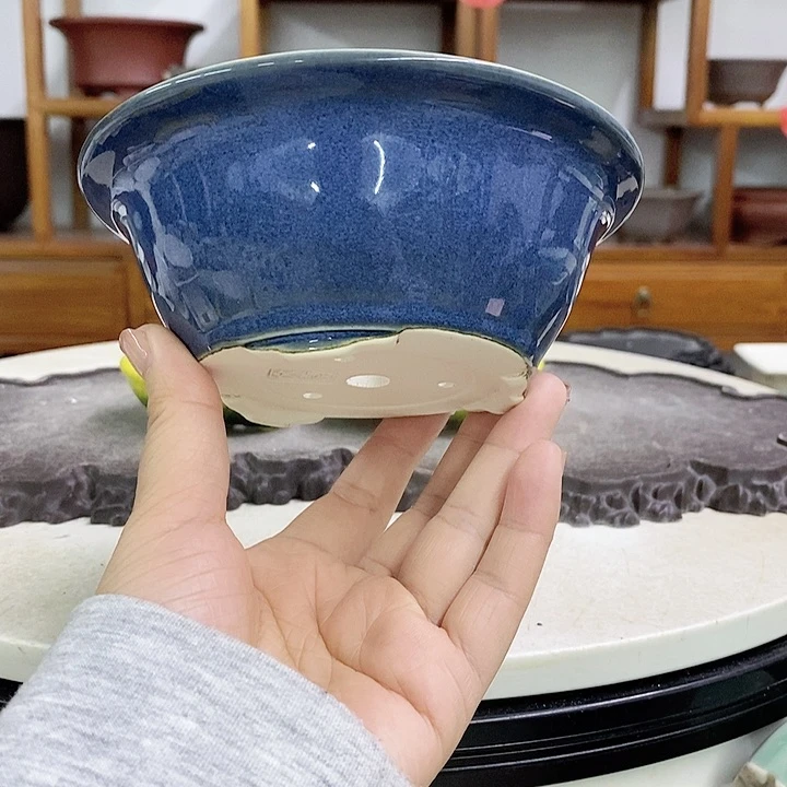 紫砂花盆青*瑕疵5-13。。。（10）