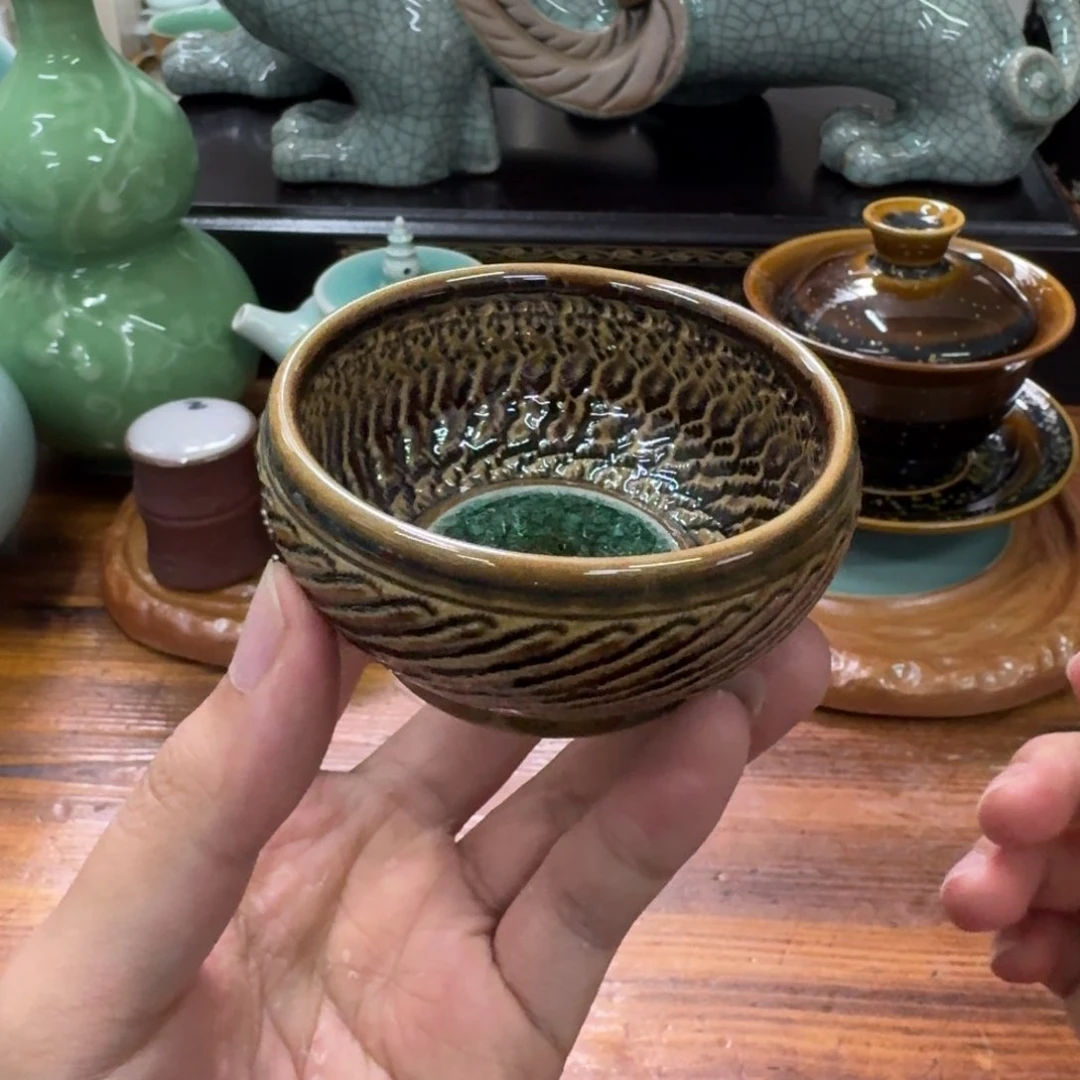 龙泉青瓷茶具微瑕7421