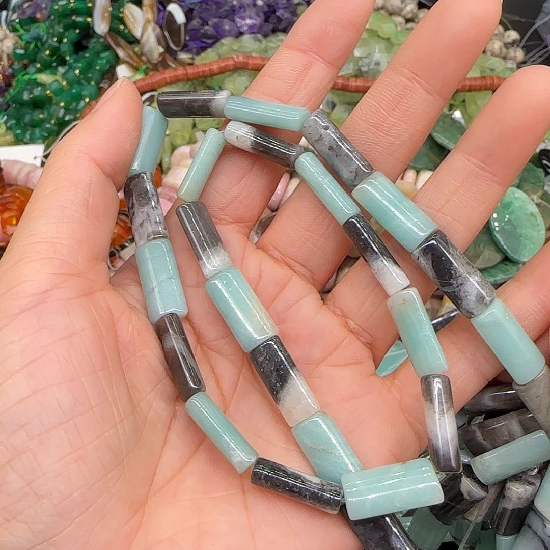 玛瑙/玉髓合金珠宝半成品亚马逊一条7-17mm