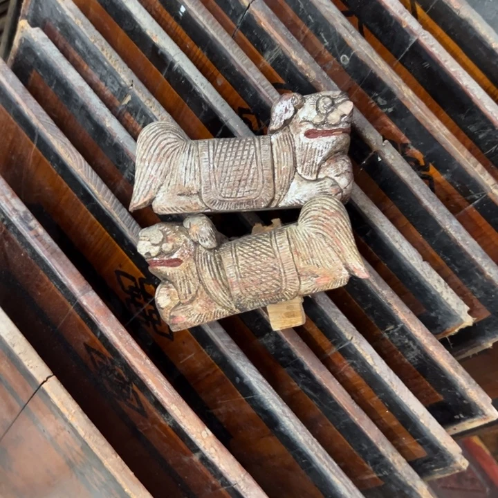 巴***1香榧木老木雕花板艺术