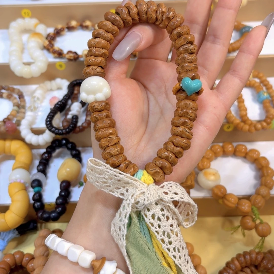 星月菩提吊坠桃核无相➕猫爪