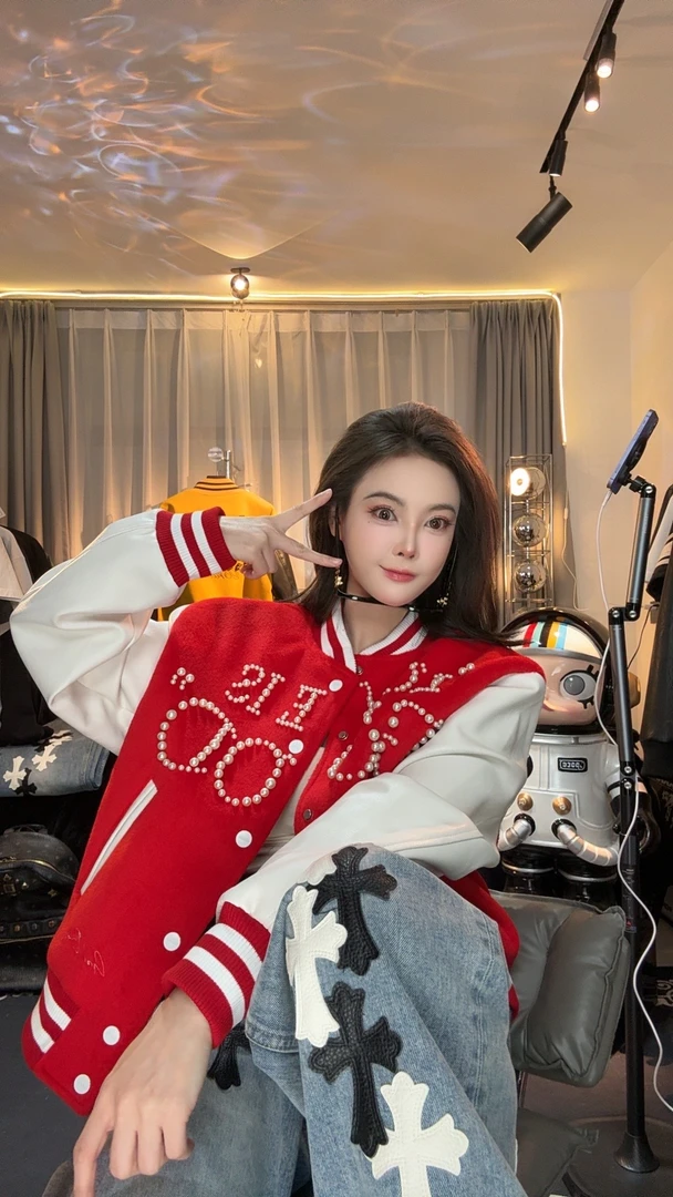 【钱老板专属】珍珠棒球服外套夹克