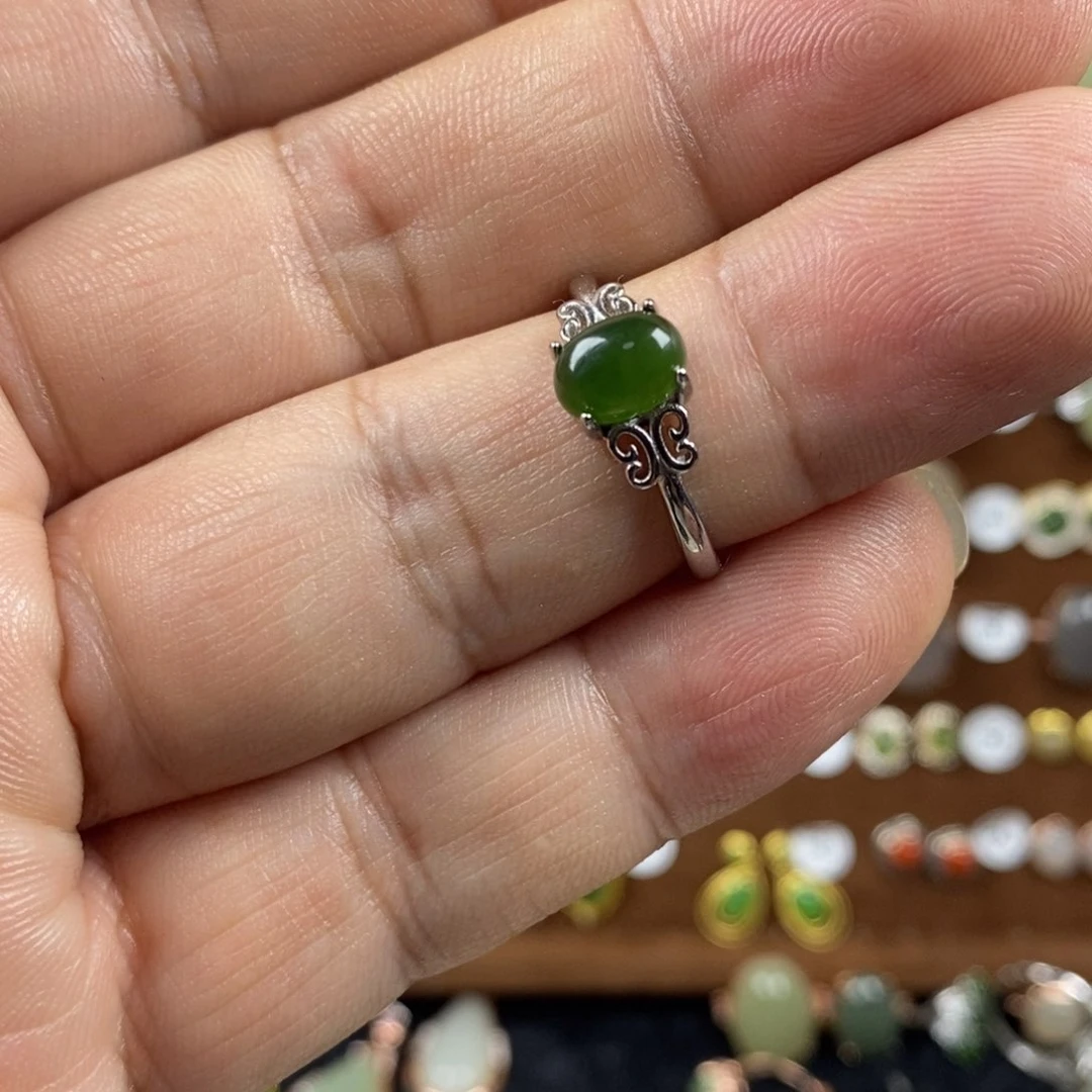 和田玉（碧玉）戒指合金